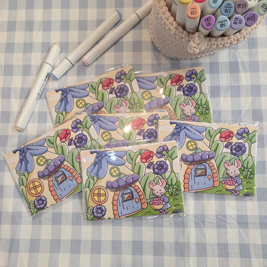 MARMALADE MOUSE POSTCARD MINI PRINTS