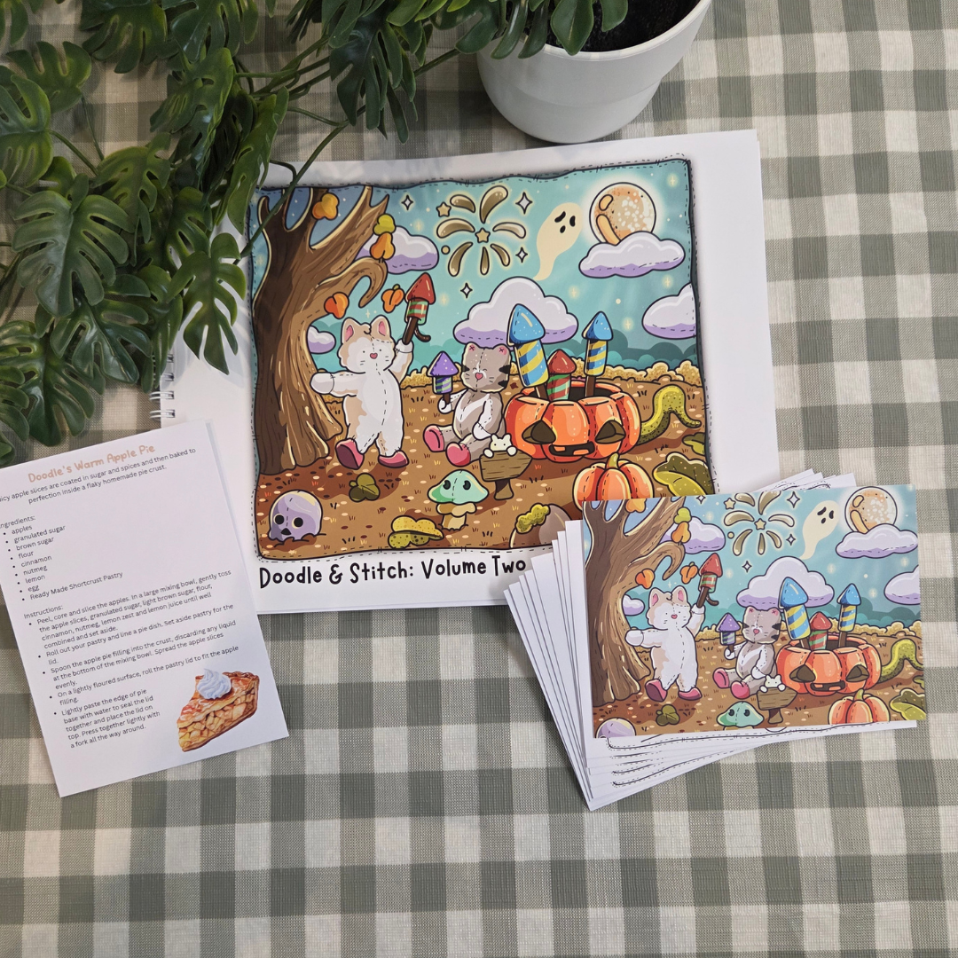 ** NEW ** DOODLE & STITCH: VOLUME 2 - AUTUMN EDITION COLOURING BOOK BUNDLE
