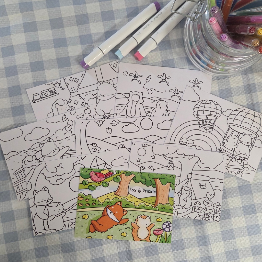 FOX & PRICKLE POSTCARD MINI PRINTS