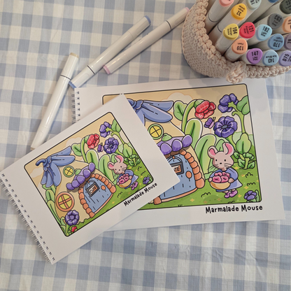 DIGITAL DOWNLOAD - MARMALADE MOUSE COLOURING BOOK
