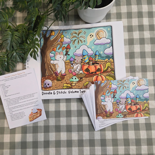 ** NEW ** DOODLE & STITCH: VOLUME 2 - AUTUMN EDITION COLOURING BOOK BUNDLE