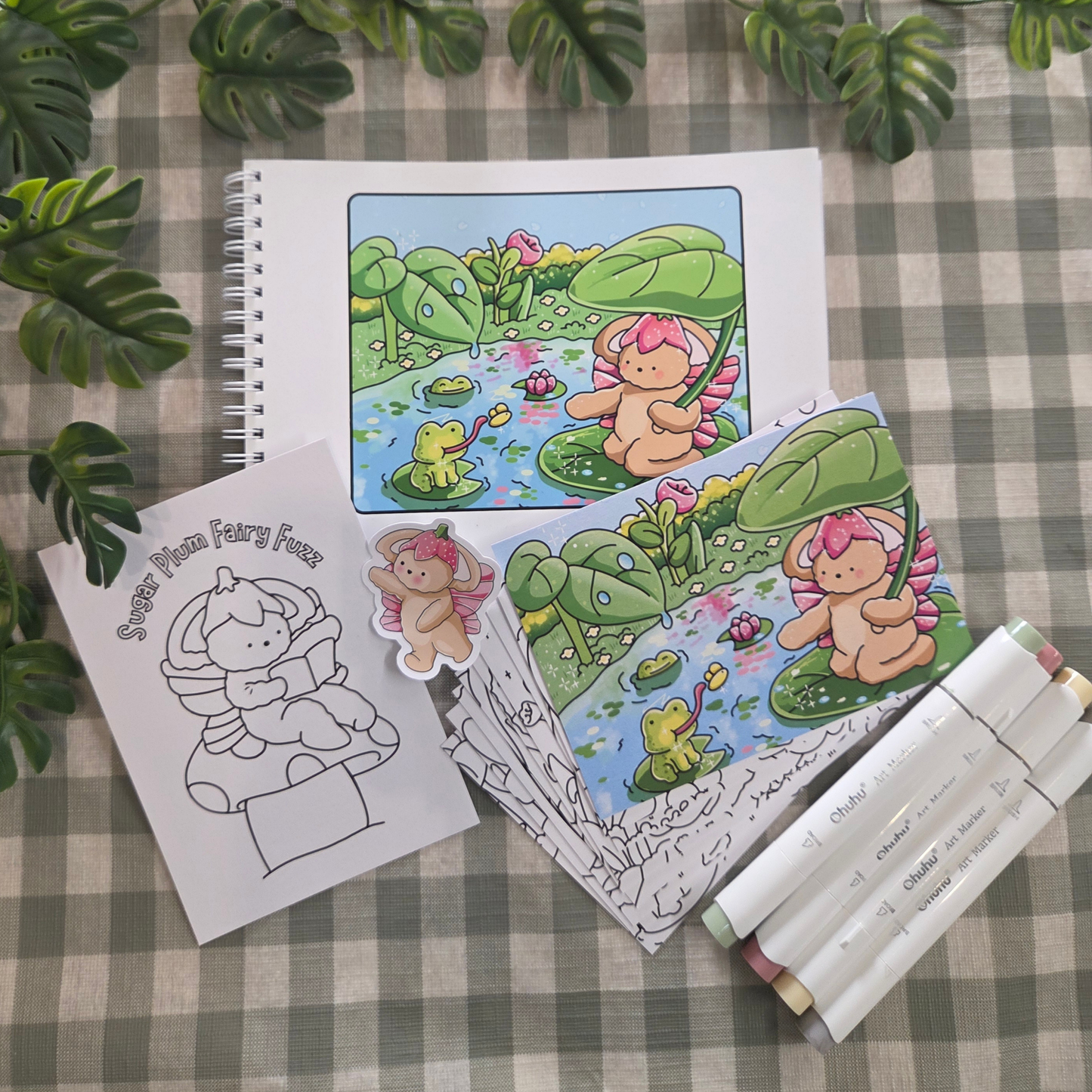 SUGAR PLUM FAIRY FUZZ - MINI A5 COLOURING BOOK BUNDLE