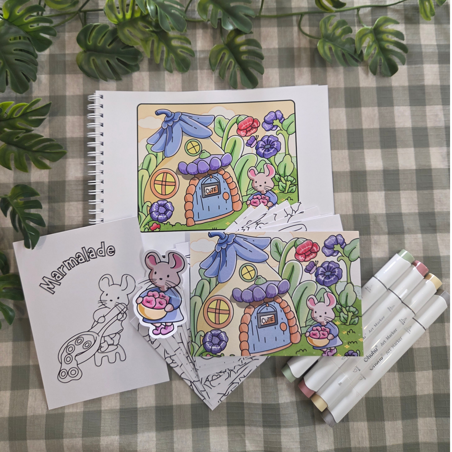 MARMALADE MOUSE - MINI A5 COLOURING BOOK BUNDLE