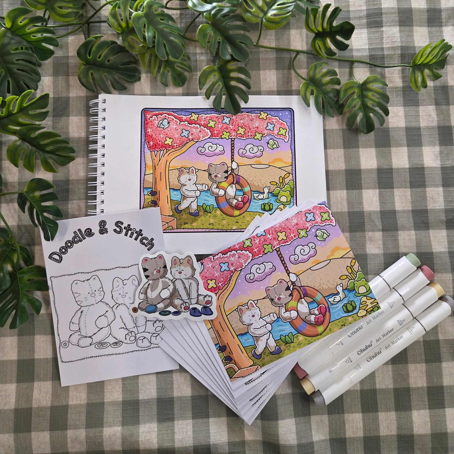 **NEW** DOODLE & STITCH MINI A5 COLOURING BOOK BUNDLE