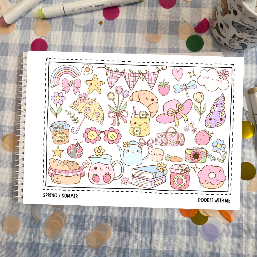 DOODLE WITH ME - TRACE & COLOUR RELAXATION BOOK