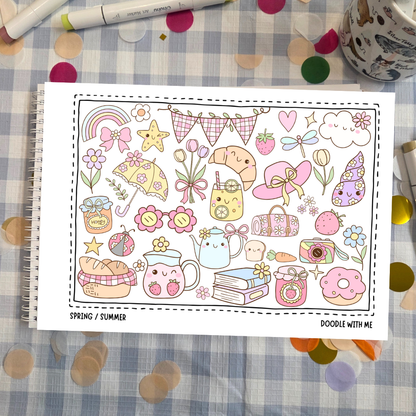 DOODLE WITH ME - TRACE & COLOUR RELAXATION BOOK