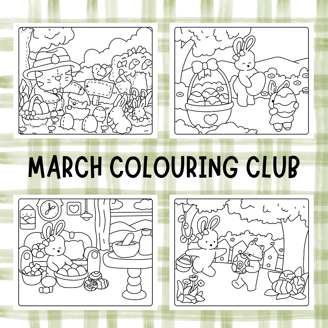 MARCH COLOURING CLUB DIGITAL DOWNLOADS