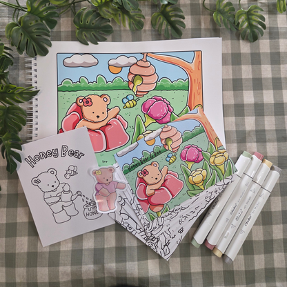 HONEY BEAR & BEE COLOURING BOOK BUNDLE