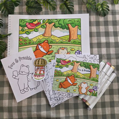 FOX & PRICKLE COLOURING BOOK BUNDLE