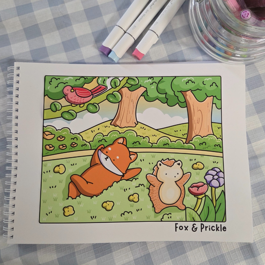 FOX & PRICKLE COLOURING BOOK